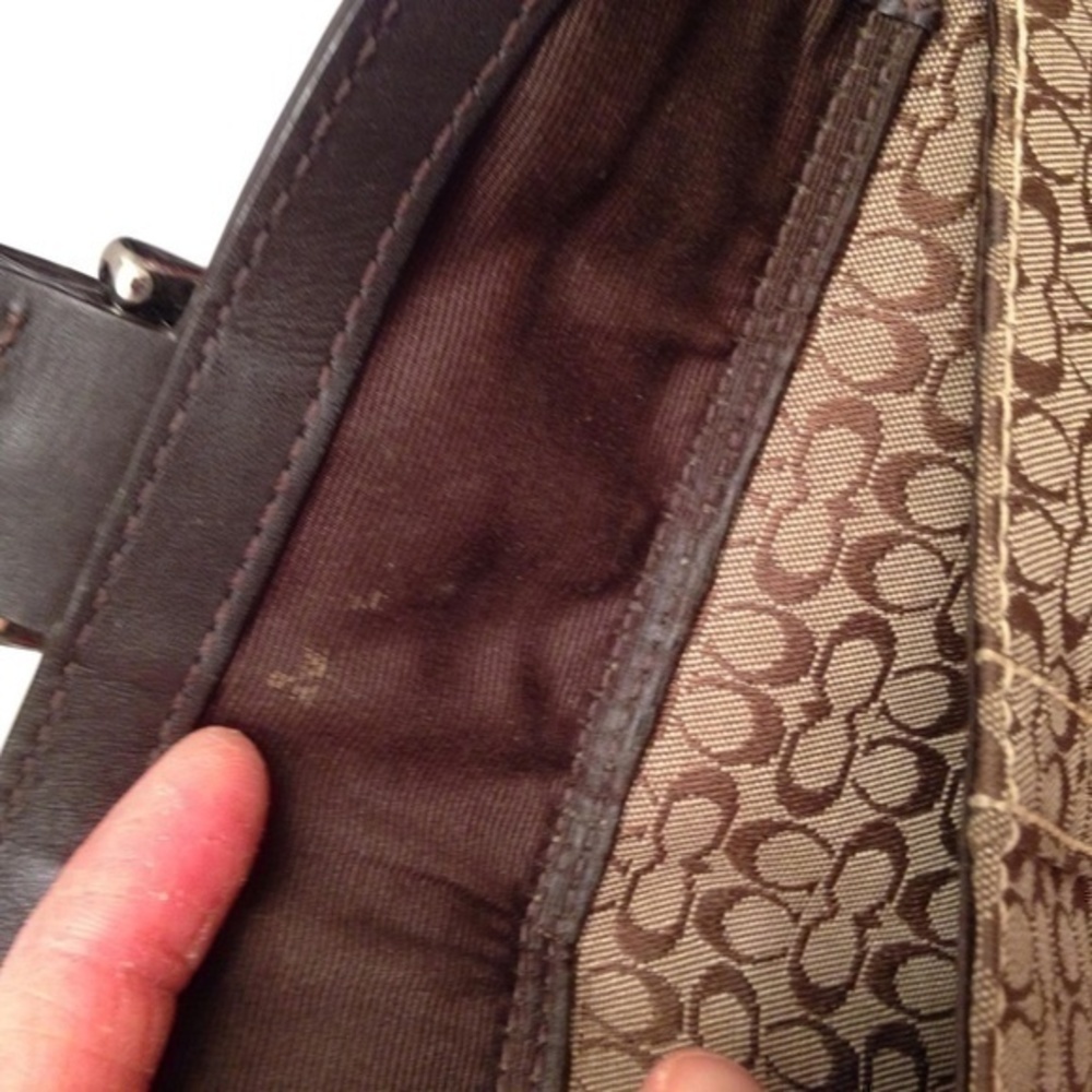 COACH SIG C vintage y2k brown wristlet clutch wallet soho - Picture 6 of 6